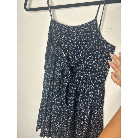 John Galt Navy Cream Floral Colleen Sleeveless Mini Summer Dress Scoop Neckline - Picture 5 of 11